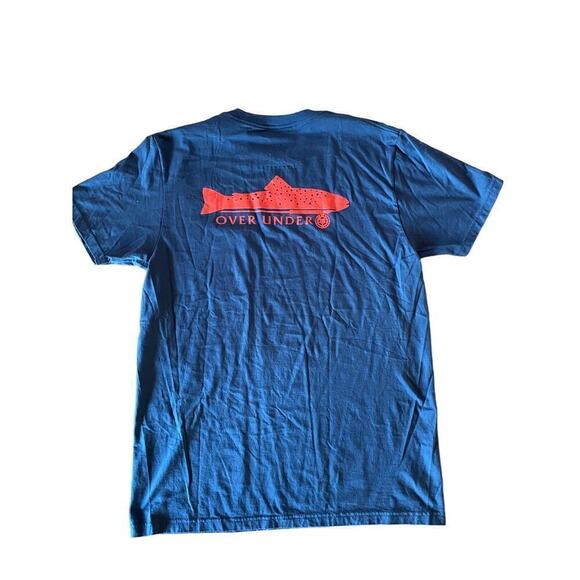 Men's Over Under Pocket Fish Short Sleeve T-shirt. Preppy. Outdoors. Fish. - Picture 4 of 4